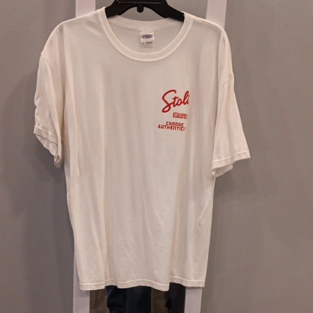 Gildan White Tee with Red Print